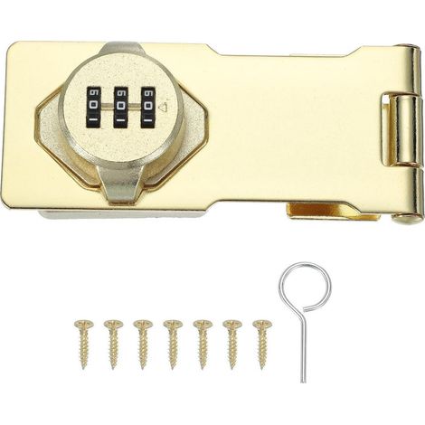 Mechanisches Zahlenschloss Gold für Schuppen, Schränke, Türen, Schlüssel-los