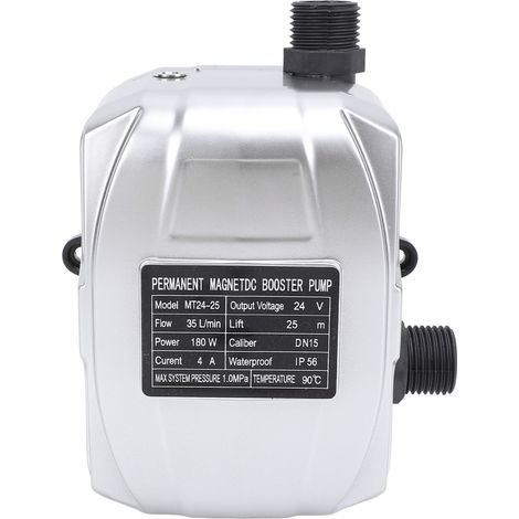 Pompe de surpression automatique 24V 180W - 35L/min, 25m, silencieuse, aimant permanent - Régulation de pression pour douche, chauffe-eau solaire, cuisine & jardin (1/5)