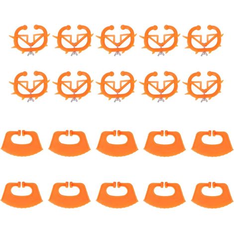 Pinces Nasales pour Bovins 10 Pièces en Plastique Orange Sevrage des Veaux, Usage pour Veau et Taureau, Lot de 10, Article Agricole (1/5)
