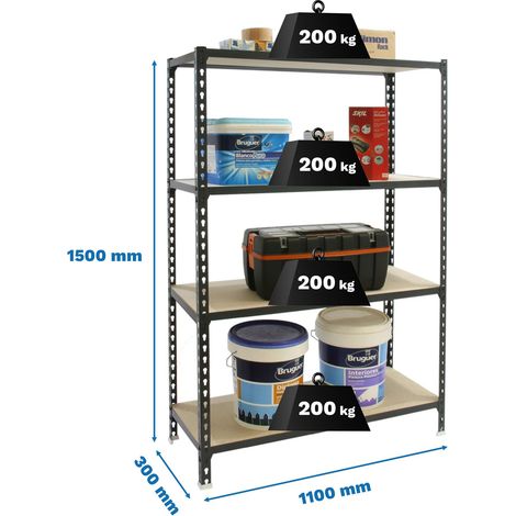 Simonrack Außenregal Anthrazit 4 Metallregale