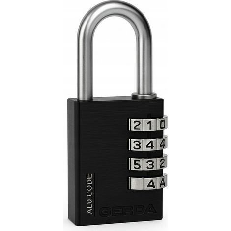 KŁÓDKA PAŁĄKOWA ALUMINIOWA SZYFROWA 4 DYSKI KAS S40 CZARNA - MP KLO 62800 (1/2)