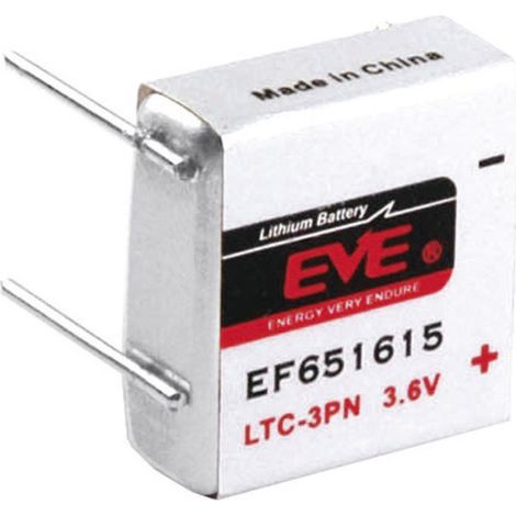 EVE EF651615 Spezial-Batterie LTC-3PN U-Lötpins Lithium 3.6 V 400 mAh 1 St.