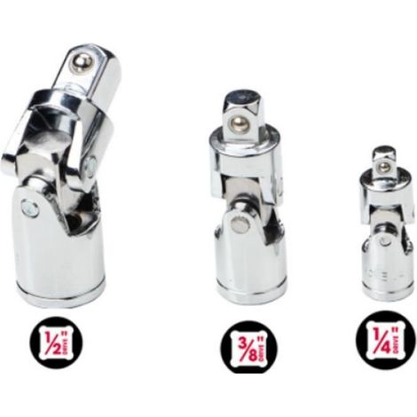 Adaptateur De Cliquet À Douille - Acier Cr V - Pour Conversion Entre Embases 1/4 3/8 1/2 Pouces - Lot De 4 Pièces (1/4)