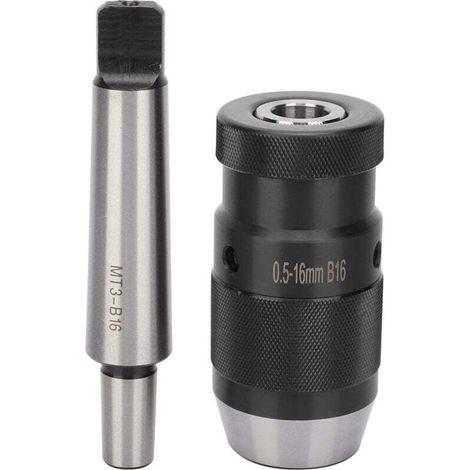 Pour perceuse à colonne MT3‑B16 mandrin sans clé 0.5-16mm dispositif de serrage rapide conique morse adapté à la perceuse à colonne, fraiseuse, tour (1/4)
