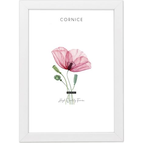 Lupia Cornice Portafoto SIMPLE BIANCA in Legno per Foto Poster e Stampe 1PZ 50x70 cm (1/4)