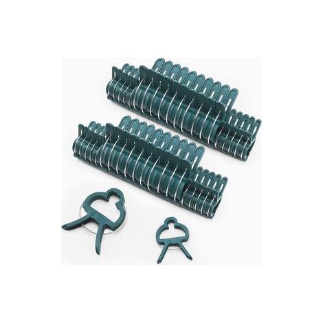 Lot de 60 pinces à plantes – Clip de support pour tige de tomate, vigne ou orchidée, attache végétale réutilisable pour jardin potager (1/4)