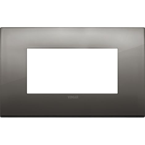VIMAR - 19654.09 Plaque chromée noire Classic 4M