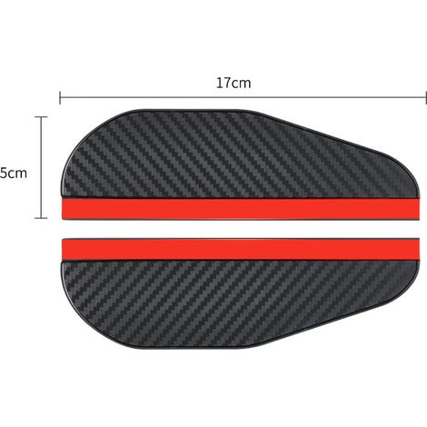 Pare-soleil de rétroviseur intérieur style fibre de carbone, imperméable et résistant au soleil, universel pour voiture (1/5)