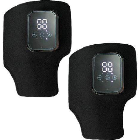 Due massaggiatori wireless per caviglie, un massaggiatore per piedi 3 in 1 con fascia riscaldante per la caviglia, 3 modalità di vibrazione e 3 livelli di riscaldamento. (1/4)