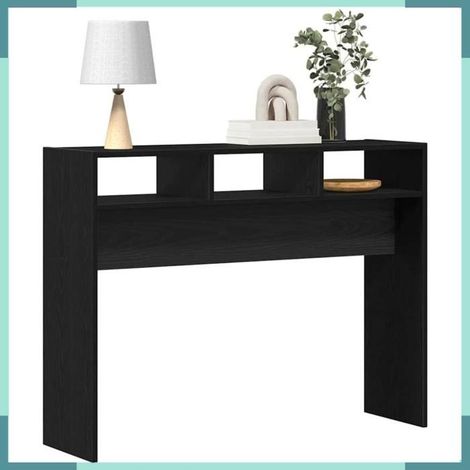 Table console - 862660 - Chêne noir - Bois d'ingénierie - 105 x 30 x 80 cm (1/5)