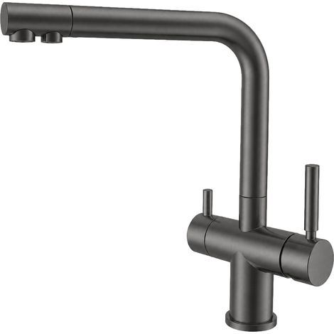 Rubinetto da cucina 4 vie Shurity 424 Acciaio Inox 3/8” Grigio