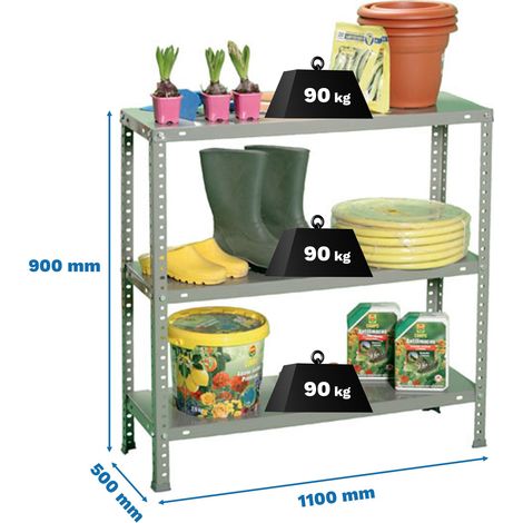 Simonrack Metallregal grau 3 Regale 270 kg