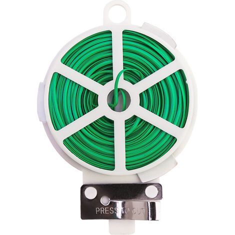 [NEVER USED] 100m Plastic Coated Wire Gardening Ties, Green Ikodm (1/3)