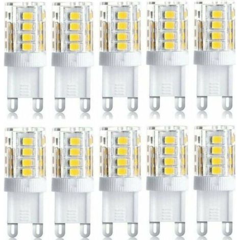 Lot de 10 ampoules LED G9 5W blanc chaud/blanc froid, lumière décorative, AC 230V non dimmable (1/4)
