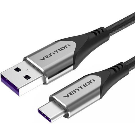 Ladekabel aus Nylongeflecht USB-C auf USB-C Kabel in Grau Datenkabel 480 Mbit/s 2m