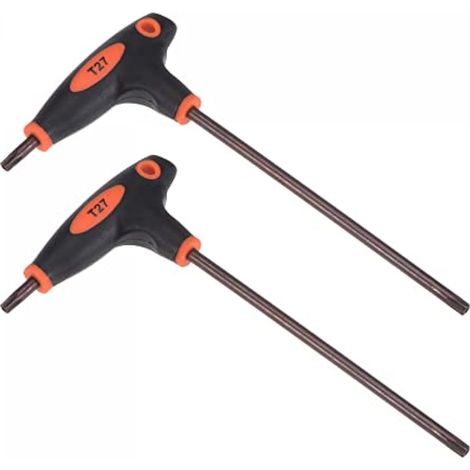 Clé Torx de sécurité T27 à poignée T double extrémité en acier S2 lot de 2 (1/5)
