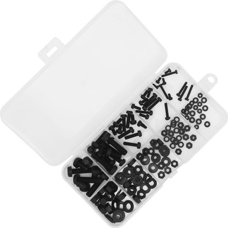150pcs Boxed Black Nylon Screws M2 M2.5 M3 M4 M5 Combination (1/5)