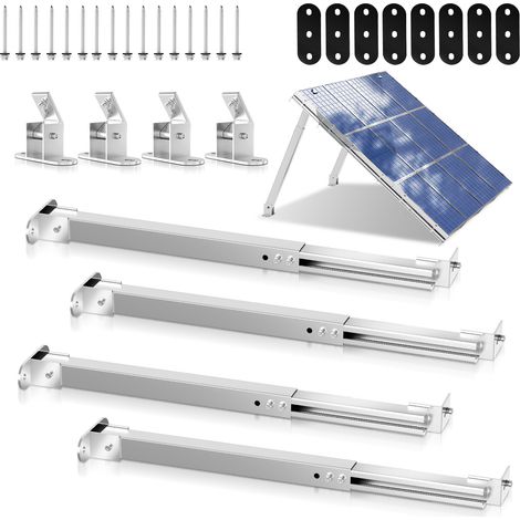 Jiubiaz 4x Aufständerung Solarmodul Bodenhalterung Balkonkraftwerk Flachdach PV