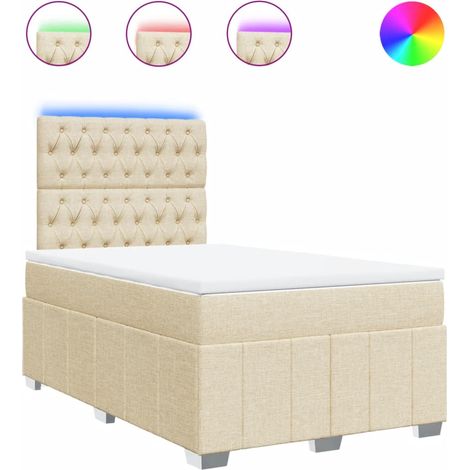 Maison Exclusive - Boxspringbett mit Matratze Creme 120x190 cm St (1/5)