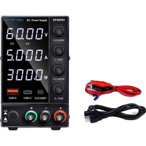 Alimentation électrique DC, sortie réglable, design compact, DPS605U 60V5A (1/2)