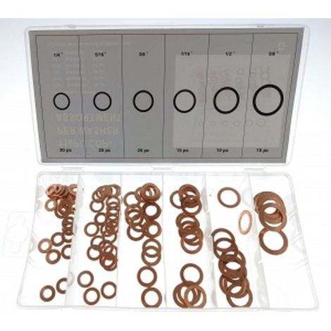 Juego 110 Juntas de Cobre 6 Medidas 6MM 8MM 10MM 11MM 12MM 16MM