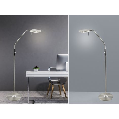 LED Stehleuchte BERGAMO Silber flexibel Sensordimmer - Höhe 135cm (1/5)