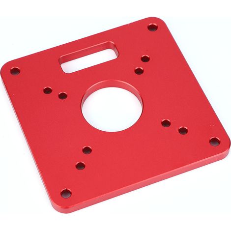 Plaque d'insertion pour table de défonceuse en alliage d'aluminium 6061, finition anodique, gravure (1/5)
