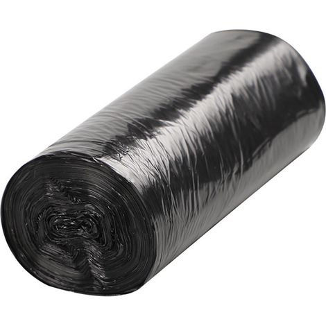Sacs poubelle en plastique multi-usages, sacs poubelle épais et résistants aux déchirures pour la maison, le bureau et la cuisine, format rouleau, noir