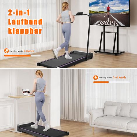 Tapis roulant pliant pour la maison et le bureau - Tapis de marche,tapis de course de bureau,Mini tapis de course moteur 2,5 HP jusqu’à 8 km/h-Mi