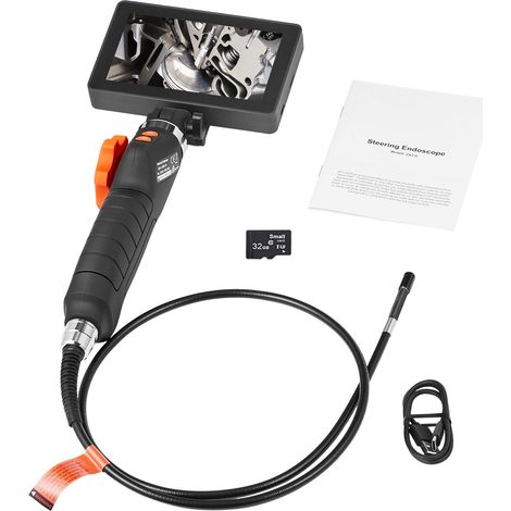 Caméra d'inspection articulée 2 voies, écran IPS HD 1080P 5", lentille 6,4 mm, zoom 8X, 8 LED, pour auto et plomberie (1,5 m) (1/5)