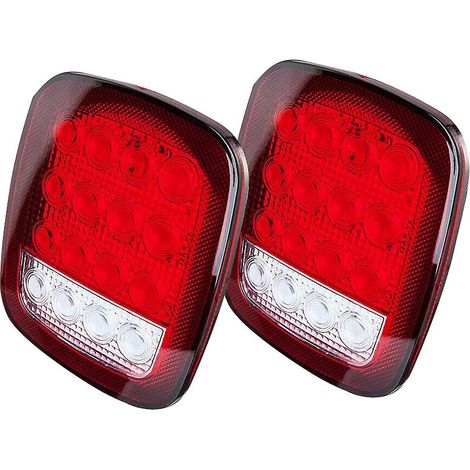 Feu arrière à LED rouge pour Jeep Wrangler TJ, CJ et YJ : feu stop, feu de recul et clignotant. (1/5)