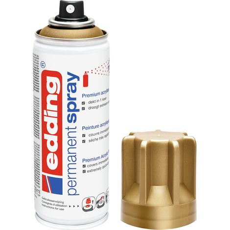Bombe Peinture Aérosol Edding 5200 Or Mat - Spray 200ml