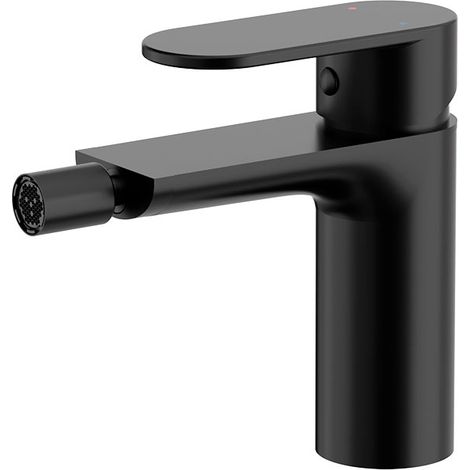 Grifo bidé monomando Baikal Negro, con aireador Neoperl, cartucho cerámico, material inoxidable AISI 304, grifería de baño moderna, ahorro de agua
