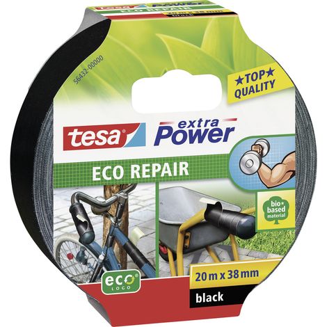 Tesa Eco Repair Gewebeklebeband schwarz 20 m x 38 mm (1/5)