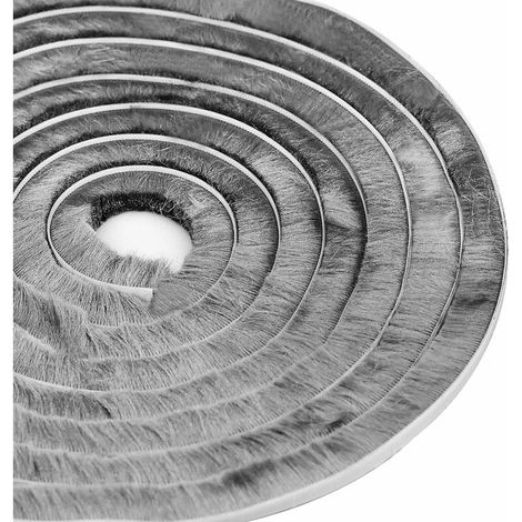 Strisce a spazzola autoadesive TRIOM da 5 m, 9 mm x 15 mm, antipolvere, antivento, per finestre e porte mobili. (1/5)
