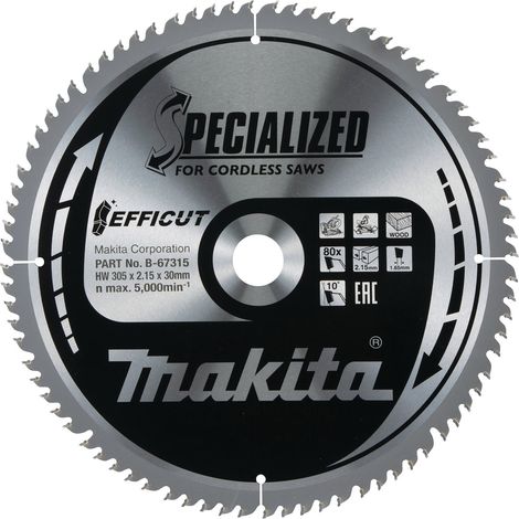 Makita EFFICUT Hoja de sierra 305x30x80Z - B-67315