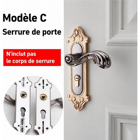 Serrure à poignée réglable titane pour porte intérieure, entraxe 125 mm et fouillot 48 mm 125 48 réf 8715 800 g – Livraison gratuite