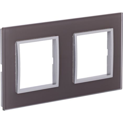 Plaque de finition double en verre Kalya - Taupe - Zenitech