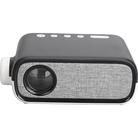 Mini projecteur 1080p, projection LED 50 à 150 pouces, télécommande, prise US 100-240 V, noir. (1/5)