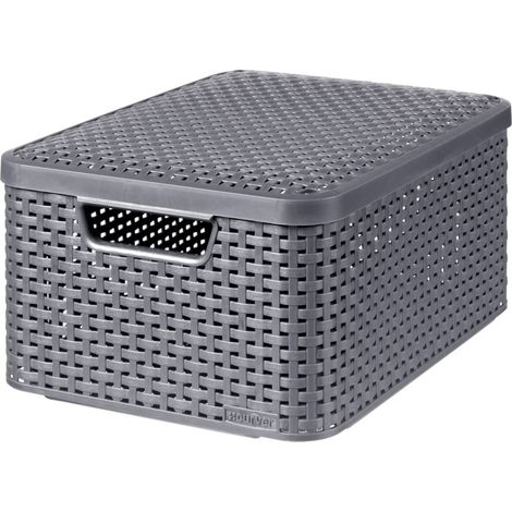 Curver Aufbewahrungsbox mit Deckel Style M 18L Metallisch Silber