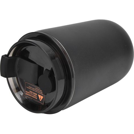 Gourde isotherme café noir grande contenance, mug thermos inox double paroi avec coque silicone antidérapante, grand verre réutilisable pour boissons chaudes et glacées, idée cadeau anniversaire (1/5)