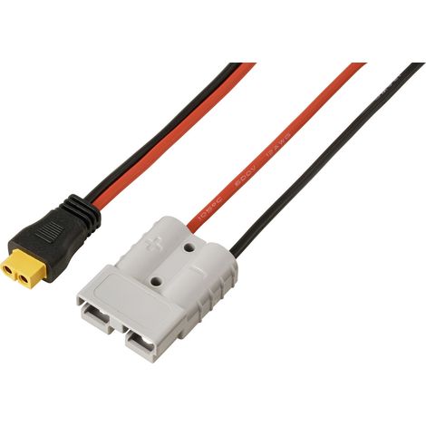 50 A Akkuanschluss an XT60-Kabel 0,5 m TC-13619308  Schwarz, Rot TRU COMPONENTS Inhalt: 1 St.