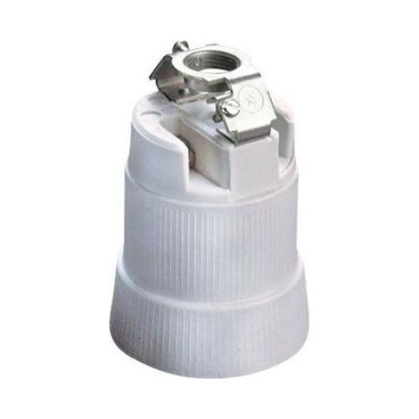 Portalámparas E-40 de porcelana Serie 777 16A 250V con soporte metálico (1/5)