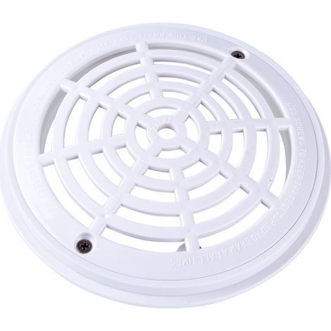 – Grille bonde de fond ronde pour piscine – Diamètre 18cm – Matériau ABS résistant aux chocs – Fixation 18cm entre trous (1/4)