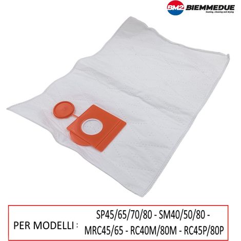 SACCHETTO FILTRO BM2 PER ASPIRATORE SP45/65/70/80 - SM40/50 - MRC45/65 - RC