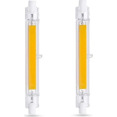 Ampoules LED CTKcom 78 mm/3,1 po R7S (paquet de 2) 120 V 10 W Blanc 6000 K Type J T3, équivalent à une ampoule halogène de 100 W, double culot (1/4)