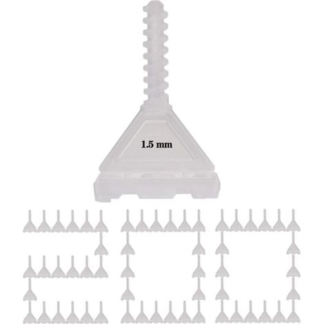 200 Pieces 1.5 mm Tile Spacers, Revolutionary 1.5 mm Screw Tile Leveling System, Tile Laying Tool for Stone and Floor MUMU (1/4)