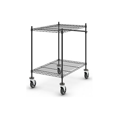 kaiserkraft  Carrello di servizio in griglia metallica  nero 