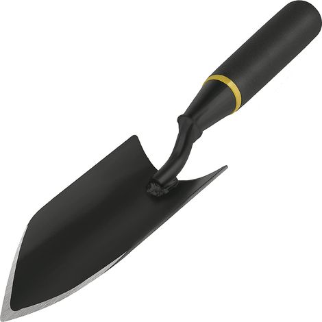 Transplantoir en acier au carbone avec manche caoutchouc, outil de jardin pour plantation, creusement, greffage, fermiers, robuste et ergonomique. (1/5)