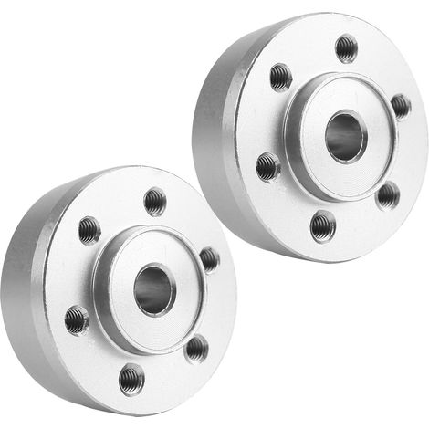 Adaptateur en alliage d'aluminium pour moyeu hexagonal de voiture RC Axial Rock Racer 90026, avant (argenté) (1/4)